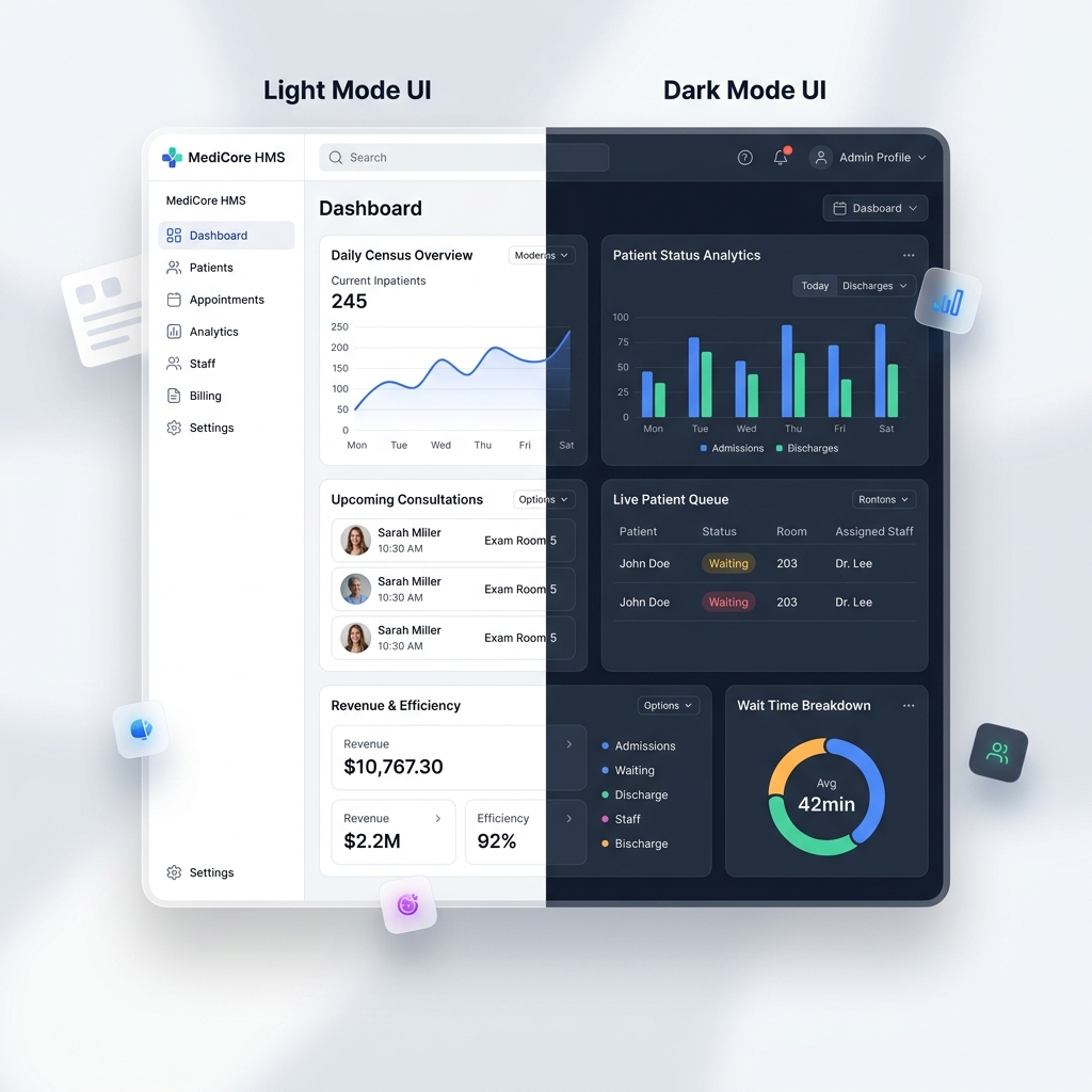 ZenoHosp Dashboard UI